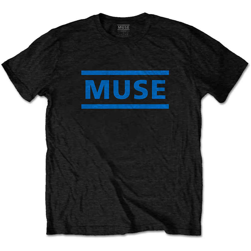 Muse - Dark Blue Logo Heren Tshirt - Zwart